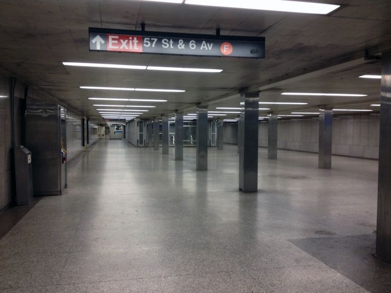 Empty New York Subway